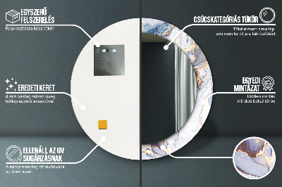 Ronde spiegel met decoratie Abstracte vloeibare kunst