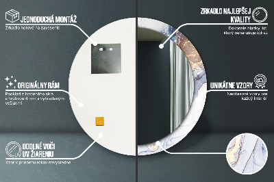 Ronde spiegel met decoratie Abstracte vloeibare kunst