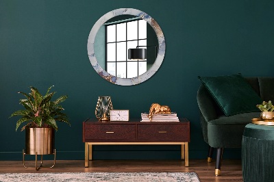 Ronde spiegel met decoratie Abstracte vloeibare kunst