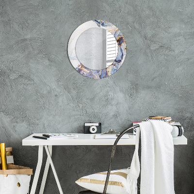 Ronde spiegel met decoratie Abstracte vloeibare kunst