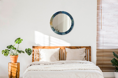 Ronde spiegel met decoratie Onyx marmer