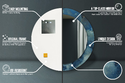 Ronde spiegel met decoratie Onyx marmer