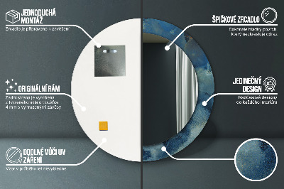 Ronde spiegel met decoratie Onyx marmer