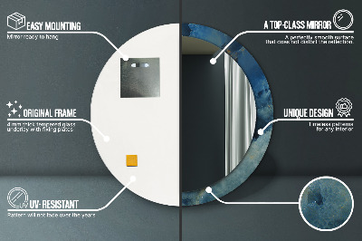 Ronde spiegel met decoratie Onyx marmer