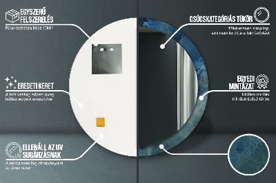 Ronde spiegel met decoratie Onyx marmer