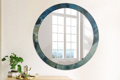 Ronde spiegel met decoratie Onyx marmer