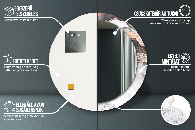 Bedrukte ronde spiegel Abstracte vloeistof