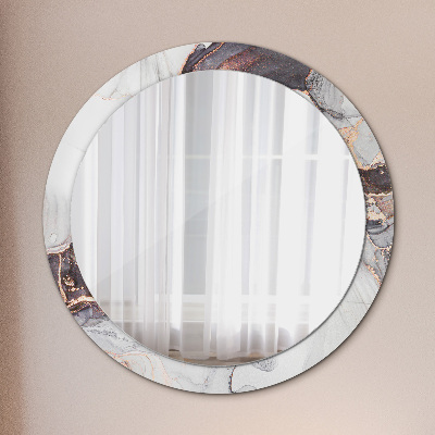 Bedrukte ronde spiegel Abstracte vloeistof