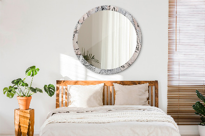 Bedrukte ronde spiegel Abstracte dieren