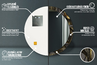 Bedrukte ronde spiegel Hibiscusbloemen