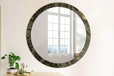 Bedrukte ronde spiegel Hibiscusbloemen