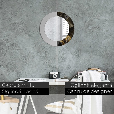 Bedrukte ronde spiegel Hibiscusbloemen