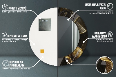 Bedrukte ronde spiegel Hibiscusbloemen