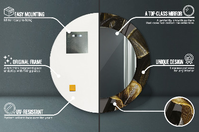 Bedrukte ronde spiegel Hibiscusbloemen