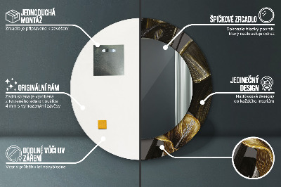 Bedrukte ronde spiegel Hibiscusbloemen