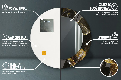 Bedrukte ronde spiegel Hibiscusbloemen