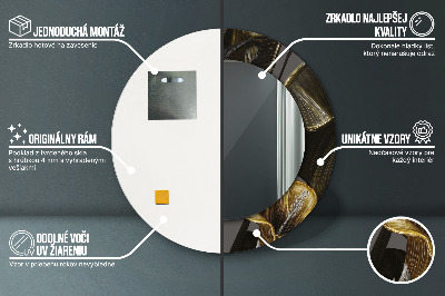 Bedrukte ronde spiegel Hibiscusbloemen