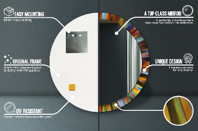 Ronde spiegel met decoratie Abstract radiaal patroon