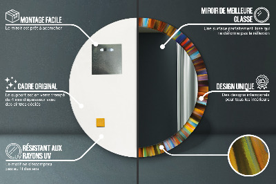 Ronde spiegel met decoratie Abstract radiaal patroon