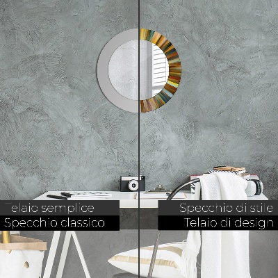 Ronde spiegel met decoratie Abstract radiaal patroon