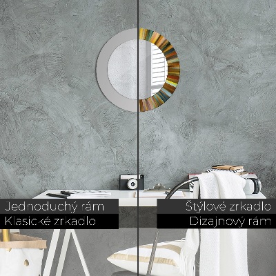 Ronde spiegel met decoratie Abstract radiaal patroon