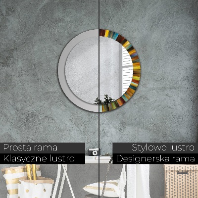 Ronde spiegel met decoratie Abstract radiaal patroon