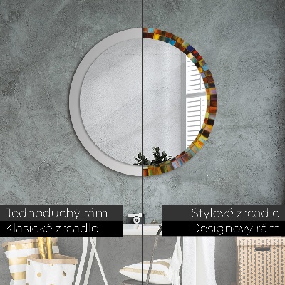 Ronde spiegel met decoratie Abstract radiaal patroon