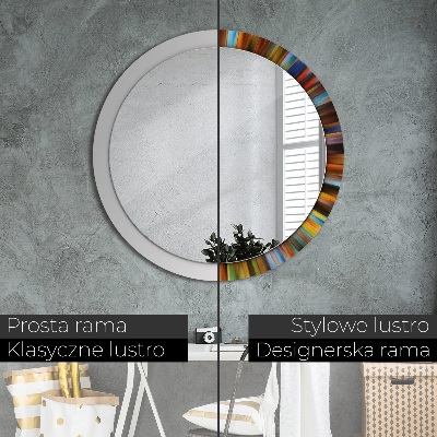 Ronde spiegel met decoratie Abstract radiaal patroon