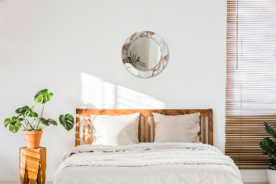 Bedrukte ronde spiegel Licht marmer