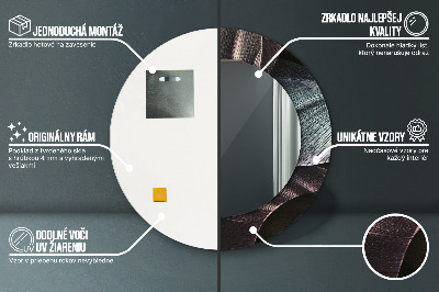 Ronde spiegel met decoratie Donkere tropische bladeren