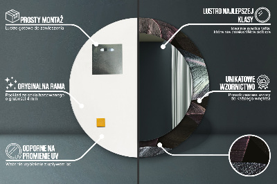 Ronde spiegel met decoratie Donkere tropische bladeren