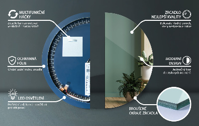 Decoratieve ronde spiegel met LED-verlichting