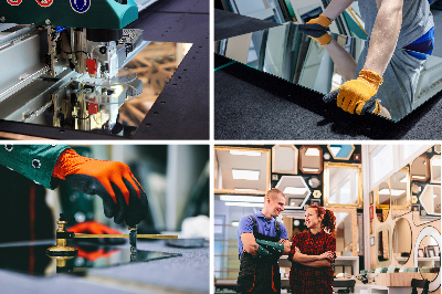 Decoratieve ronde spiegel met LED-verlichting