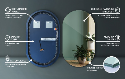 Ovalen spiegel met verlichting
