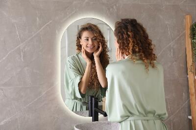 Ovalen spiegel met verlichting