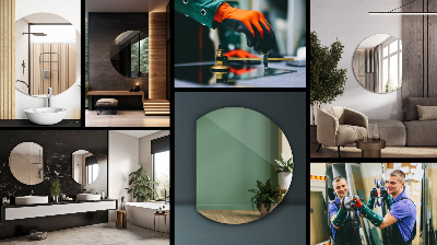 Ronde bijgesneden spiegel modern design