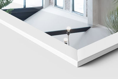 Staande spiegel met witte lijst 36x156 cm