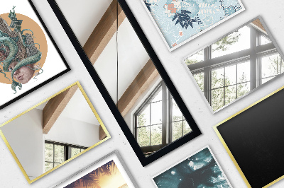 Staande spiegel met witte lijst 36x156 cm