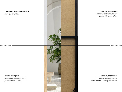 Staande spiegel met zwarte lijst 36x156 cm