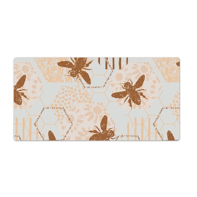 Bureau onderlegger Bijen Bloemen Honing