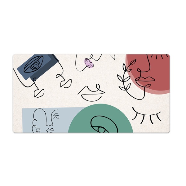 Bureau onderlegger Kenmerken van het gezicht van een vrouw