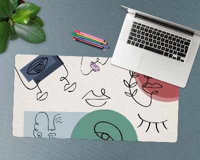 Bureau onderlegger Kenmerken van het gezicht van een vrouw