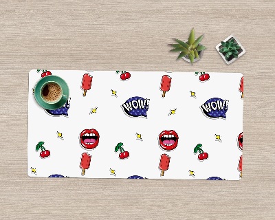 Bureau mat Kersenlippen