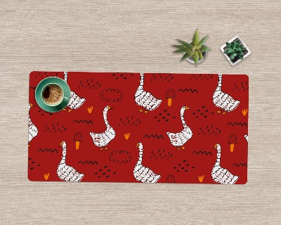 Onderlegger bureau Ganzen op de kust