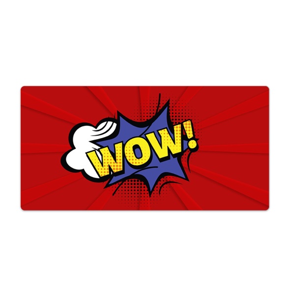 Bureau onderlegger WOW! stripboek