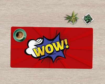 Bureau onderlegger WOW! stripboek