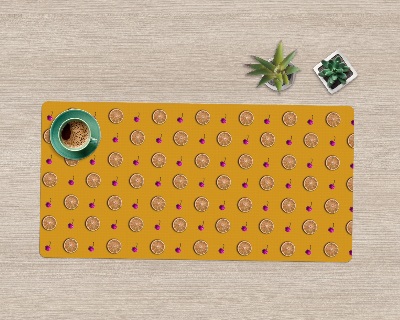 Onderlegger bureau Citroenen en kersen