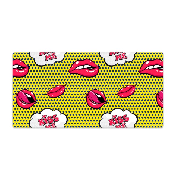 Bureau onderlegger Rode lippenstiftlippen