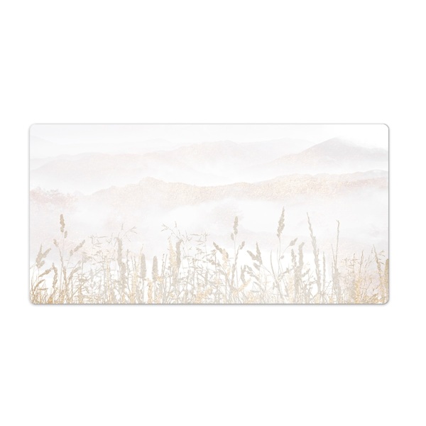 Onderlegger bureau Veld in de mist