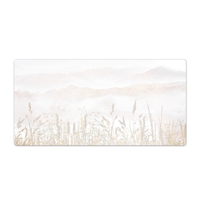 Onderlegger bureau Veld in de mist